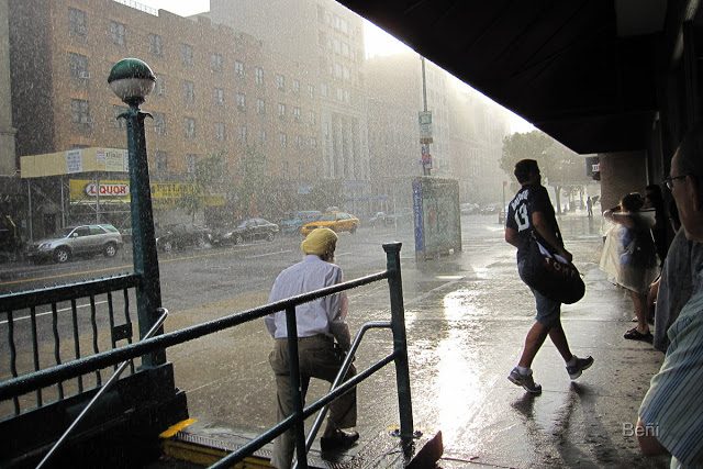 lluvia intensa en New York