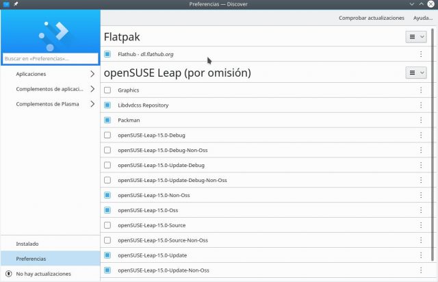 flatpak en discover kde, repositorio flathub