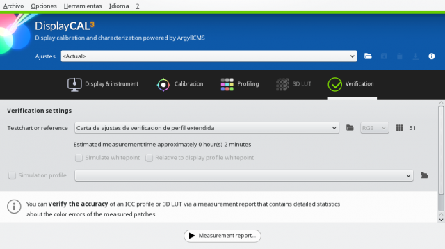 displaycal, verificacion, modo basico